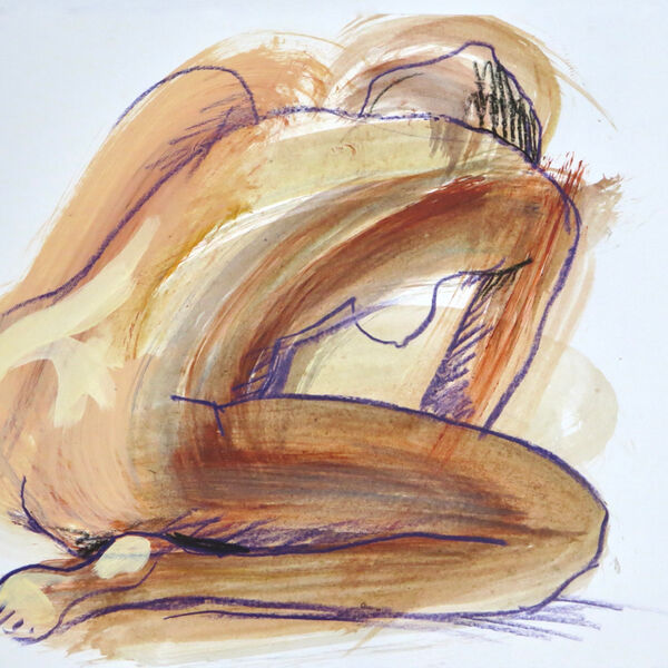 quick mixed media A4 life drawing