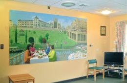 The mural painting in situ