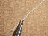 Powdered polimer placed over tear.