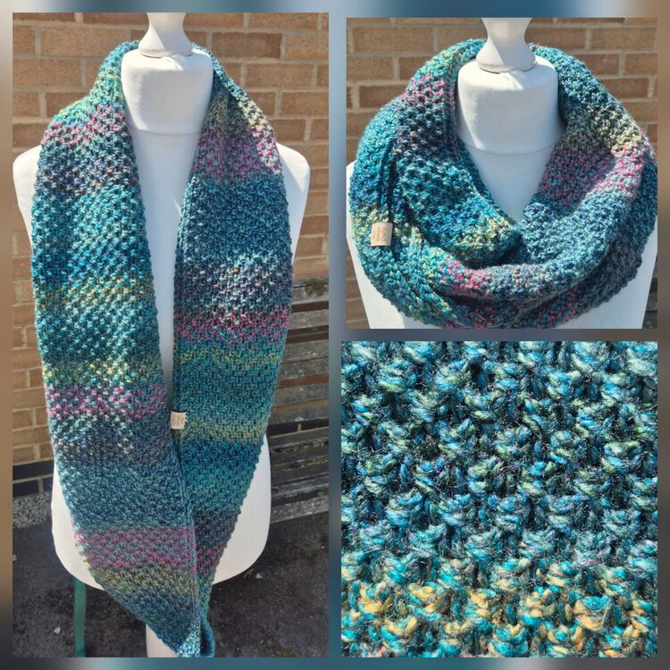 Hand Knitted Infinity Scarf