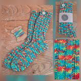 Hand Knitted Woollen Boot Socks size UK 5-6 Adult