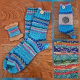 Hand Knitted Wool Socks Size Adult 5-6 UK