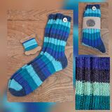 Hand Knitted Woollen Boot Socks size UK 6-8 Adult