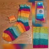 Hand Knitted Woollen Boot Socks size UK 5-6 Adult