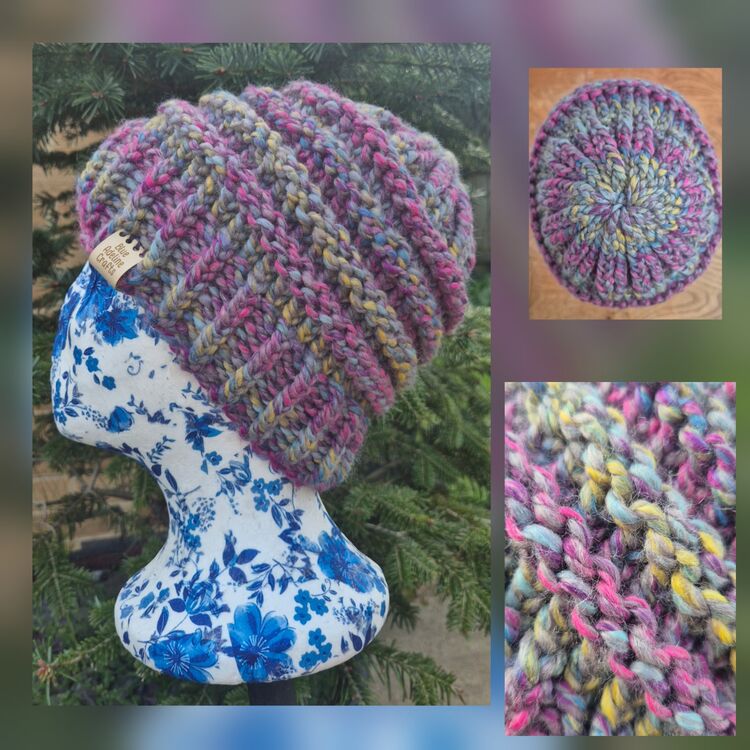 Hand Knitted Chunky Crown Beanie - Adult