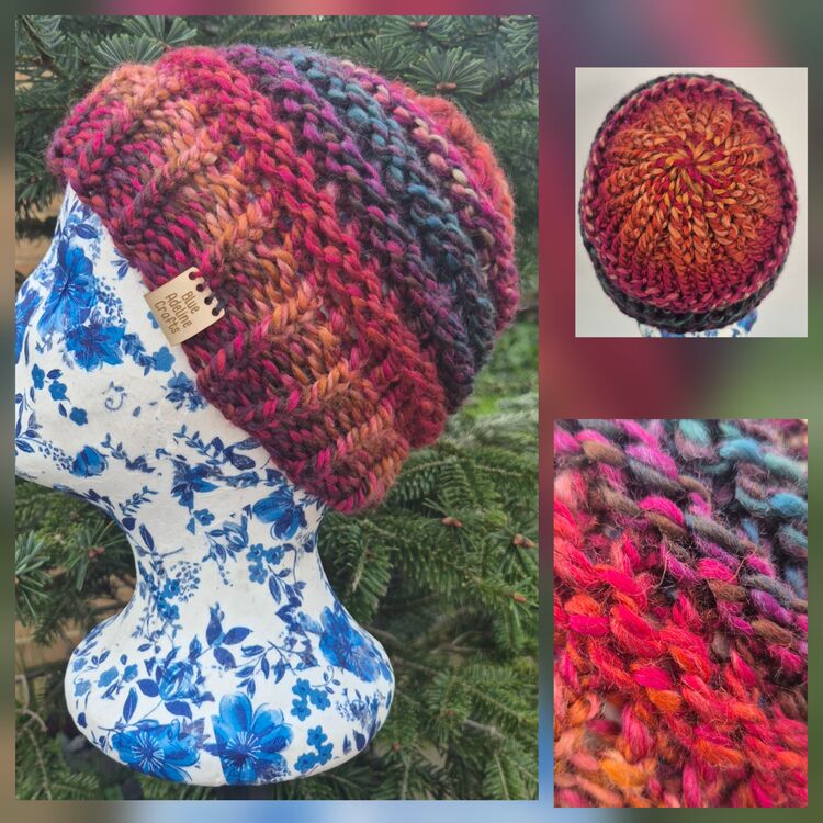 Hand Knitted Chunky Crown Beanie - Child