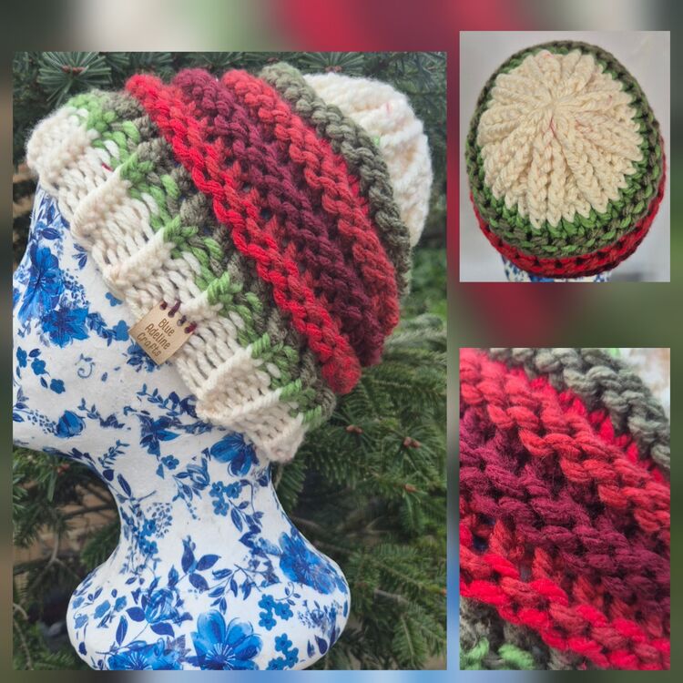 Hand Knitted Chunky Crown Beanie - Child