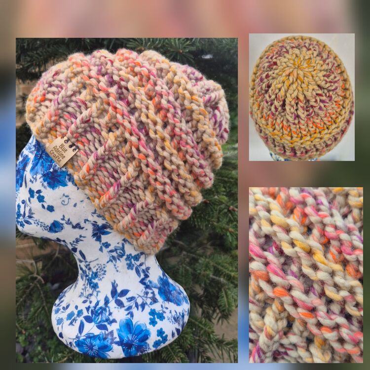 Hand Knitted Chunky Crown Beanie - Child