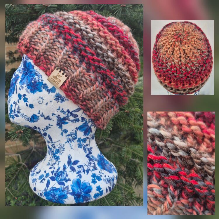 Hand Knitted Chunky Crown Beanie - Child