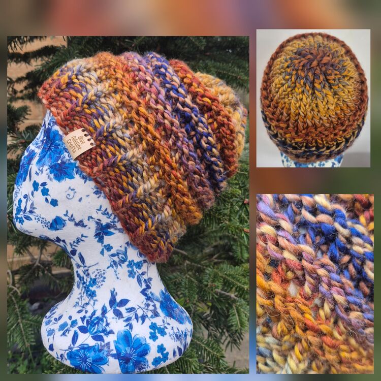 Hand Knitted Chunky Crown Beanie - Child