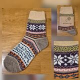 Festive Nordic Socks Adult size UK 5-6