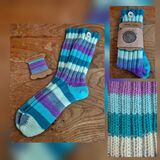 Hand Knitted Woollen Boot Socks size UK 5-6 Adult
