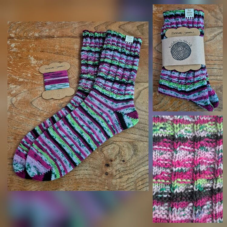 Hand Knitted Wool Socks size UK 6-8