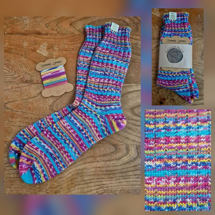 Hand Knitted Wool Socks size Adult UK 6-8