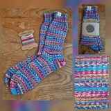 Hand Knitted Wool Socks size Adult UK 6-8