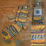 Hand Knitted Wool Socks Size Adult 5-6 UK
