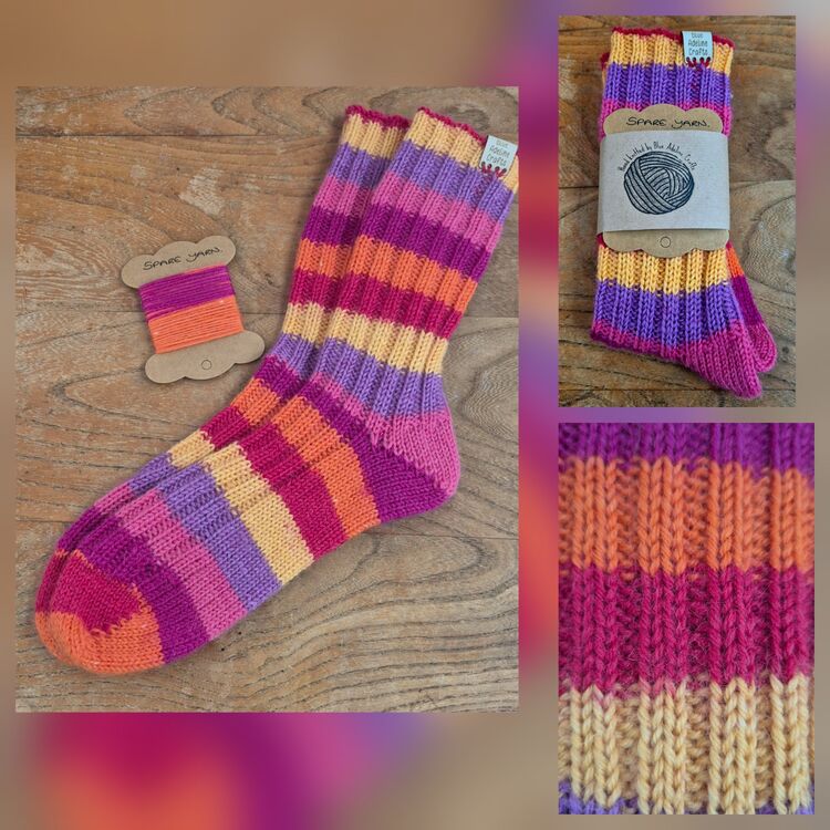 Hand Knitted Woollen Boot Socks size UK 5-6 Adult