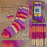 Hand Knitted Woollen Boot Socks size UK 5-6 Adult