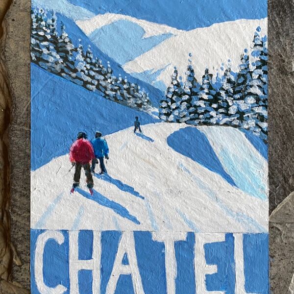Slate painting Chatel