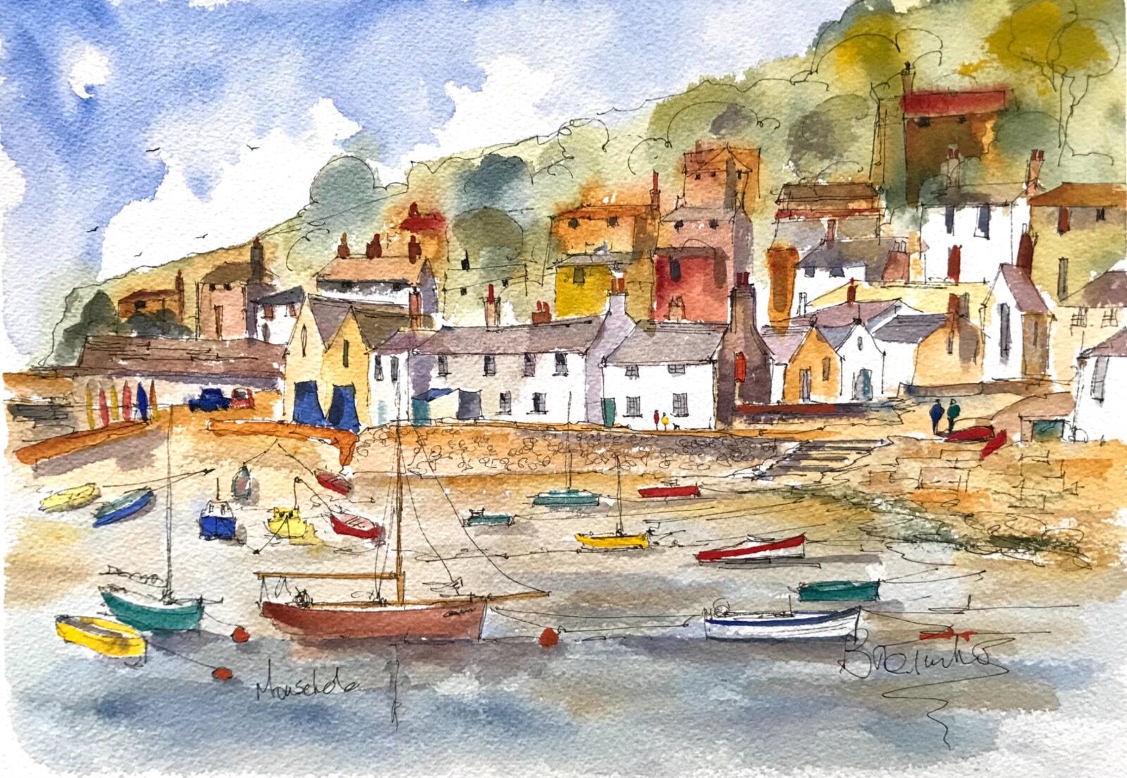 Low tide at Mousehole in Cornwall