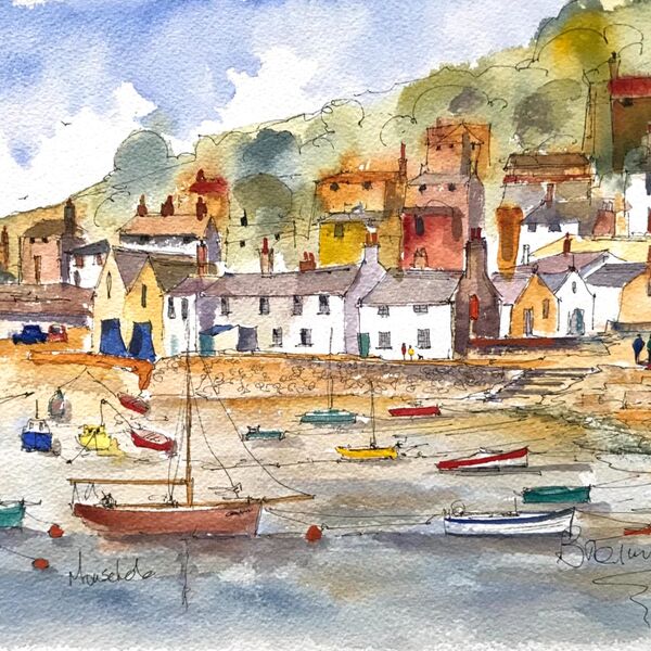 Low tide at Mousehole in Cornwall