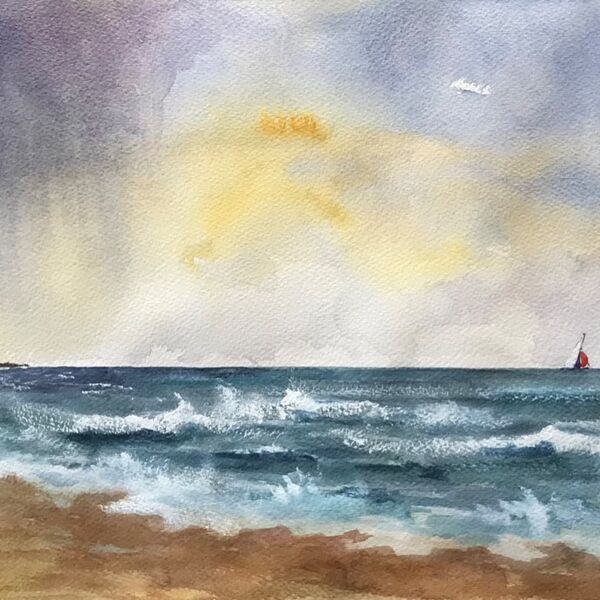 Sailing home before the storm at Whitepark Bay