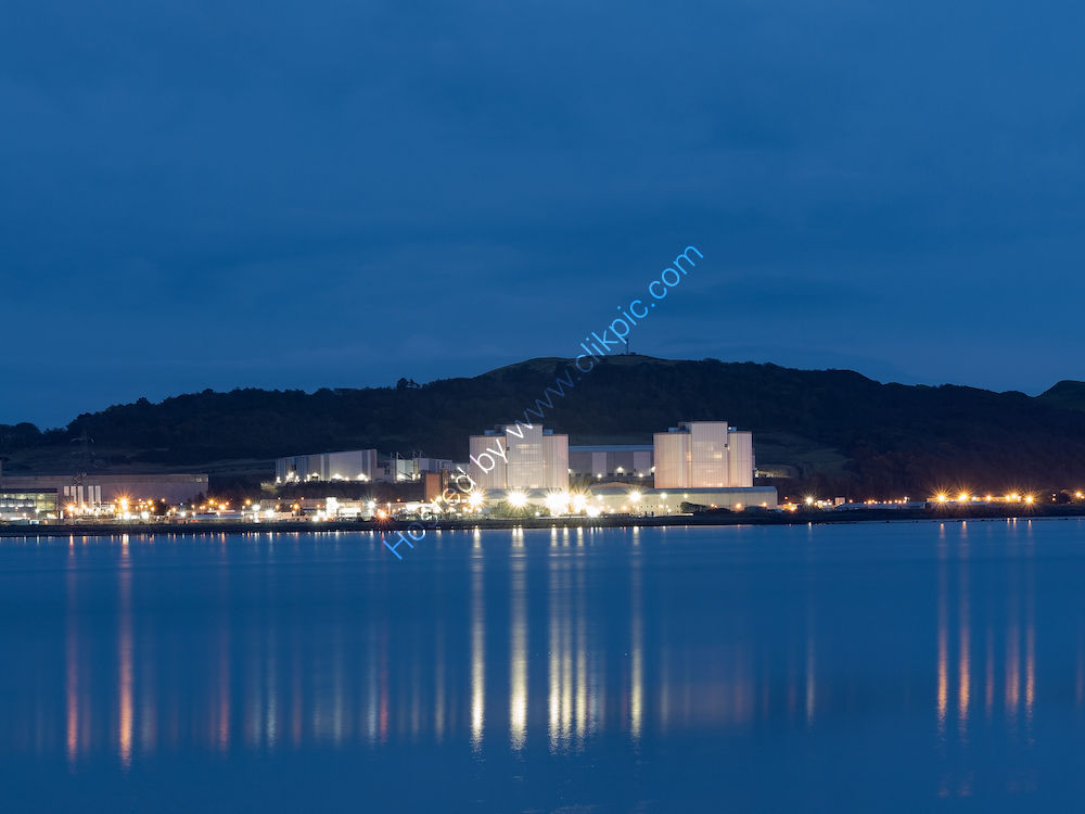Hunterston Power Station at night