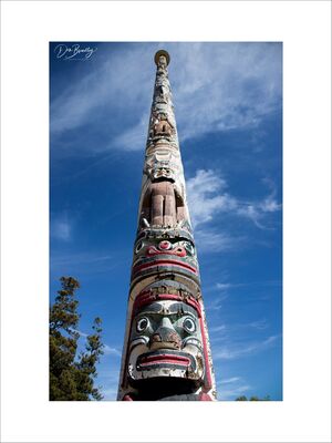 Totem Pole from Canada. Virginia Water, Surrey