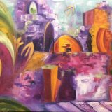 Knaresborough Castle- Wild Card Artist heat contestant Sky Landscape Artist of the Year 2017