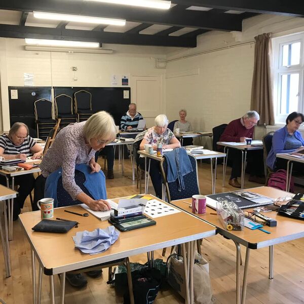 Busy at work during the Clive Riggs Workshop, April 24