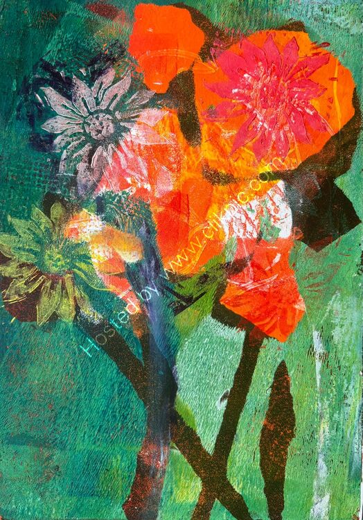 Gel plate and lino print