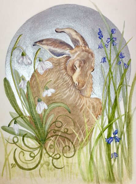 Brown Hare & Silver Moon