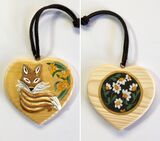 Red Fox & Daisies Heart