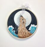 Otter in the Waves & Silver Moon