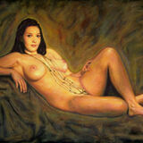 woman naked lying. SOLD