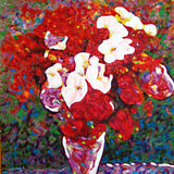 flowerpot red white. SOLD