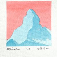 Matterhorn / Cervin 3 - Turquoise et rose