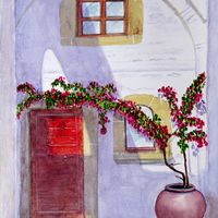 Monastère sur l'île de Patmos, Grèce