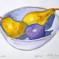 Nature morte, poires et figue