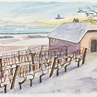 Paysage hivernal, la Côte