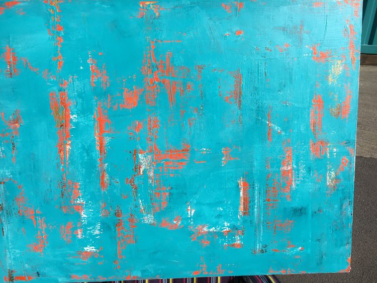 Metallic Abstract Red