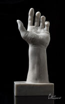 Life size hand carved in White Carrara marble
