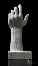Life size hand carved in White Carrara marble