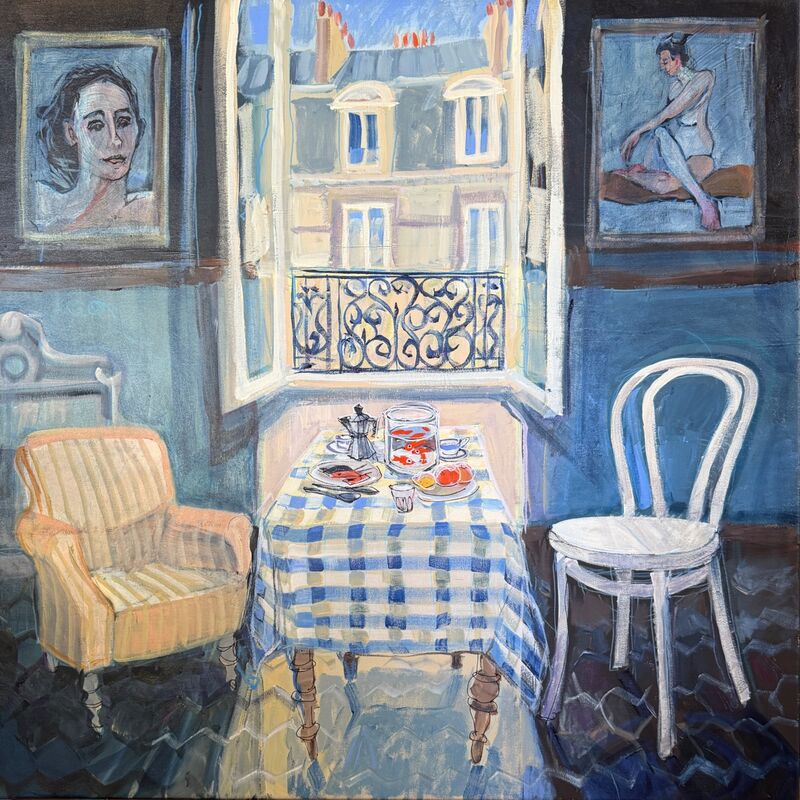 Christine Webb Goldfish Blue 66x66cm