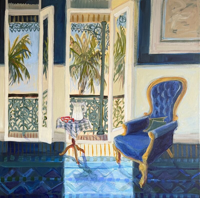 Christine Webb The Blue Chair 61x61cm