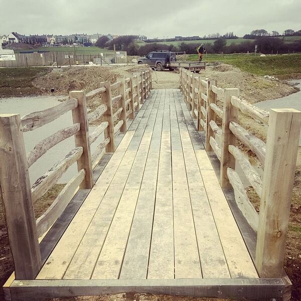 Chestnut wood bridge