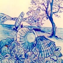 "Rock, Sea and shells along the Forth shore between Dalgety Bay and Aberdour" by Peggy Thomas