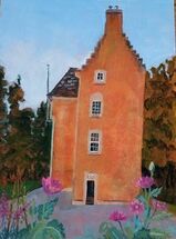 "Pittencrief and pink poppies" by Margaret Cummins