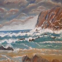 "Stormy sea and sky" by Judith Jaggard