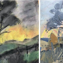 On the left - "Sunset" by Gwynith Young